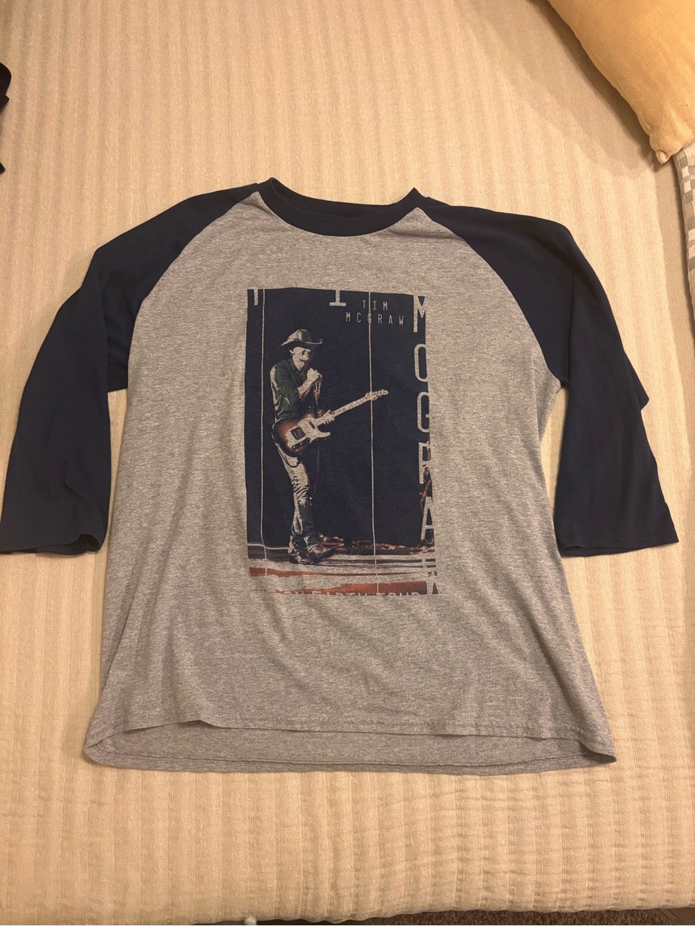 Tim McGraw Concert Tour 3/4 sleeve Graphic Baseball Tee